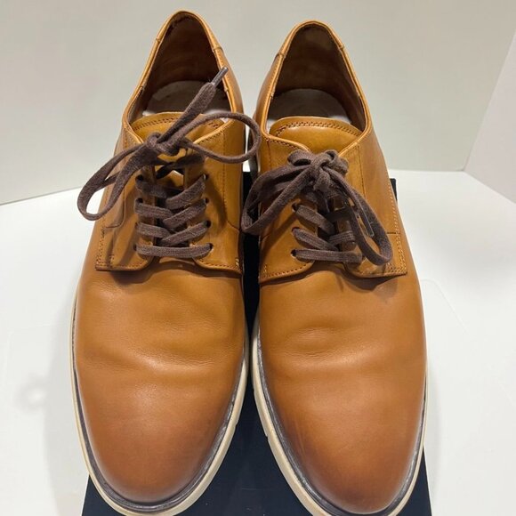 Allen Edmonds Carson Hybrid Derby Leather Shoes Cognac Brown main image 6